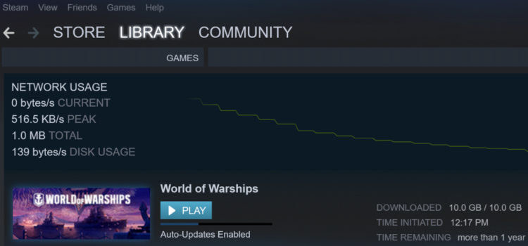 steam download fluctuating